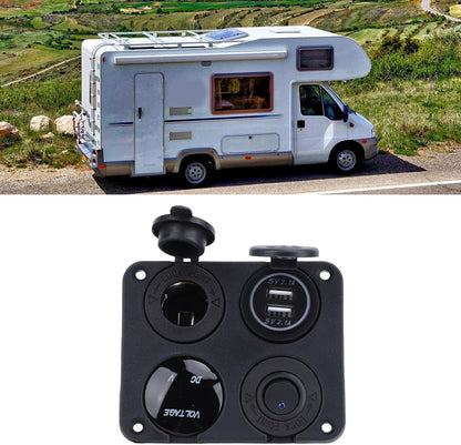 Dual USB LED Rocker Switch Panel