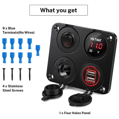 LED Rocker Switch Panel Red