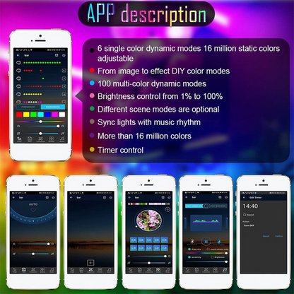 5m LED Strip Light 5050 RGB Bluetooth Control