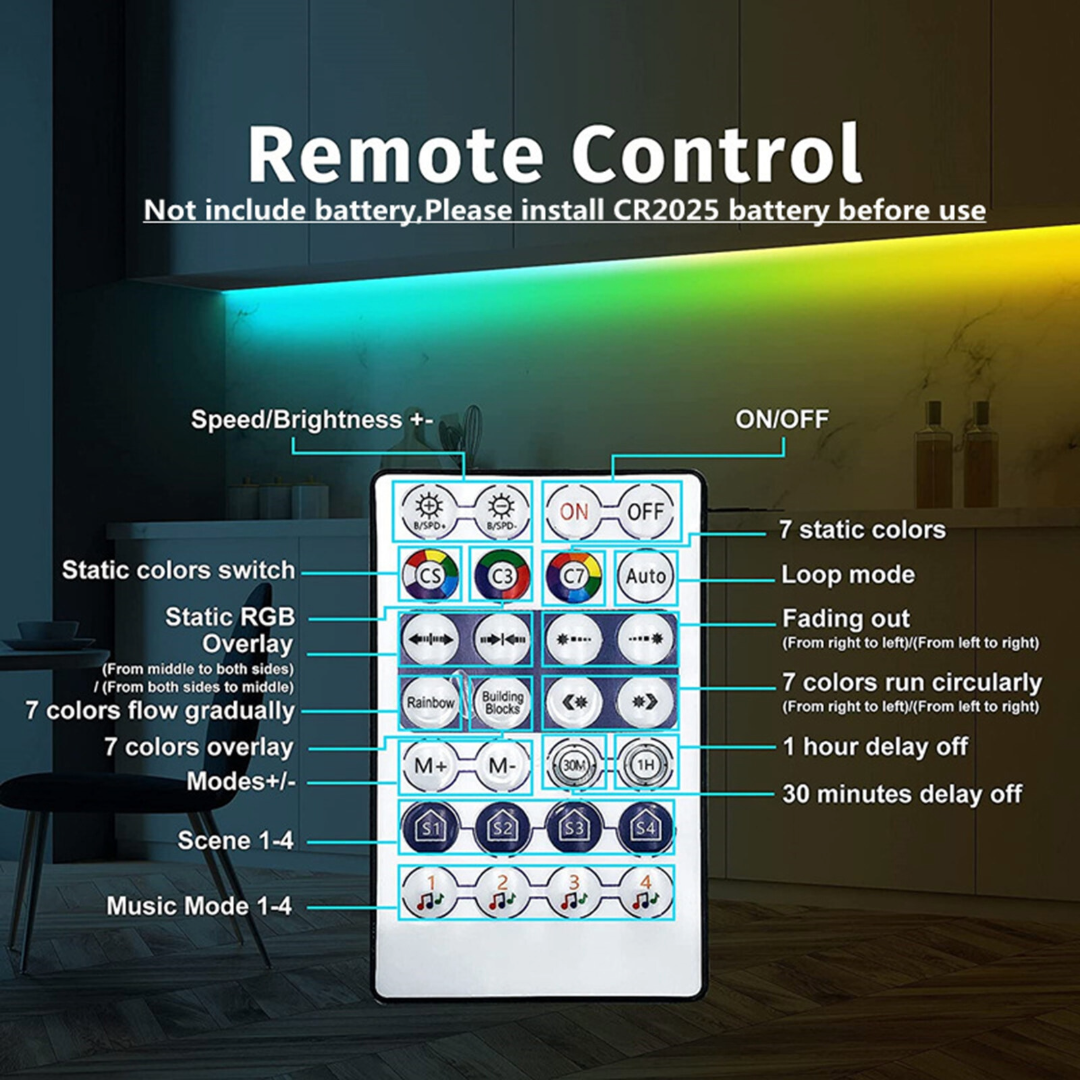 4m LED Strip Light RGB Bluetooth Control