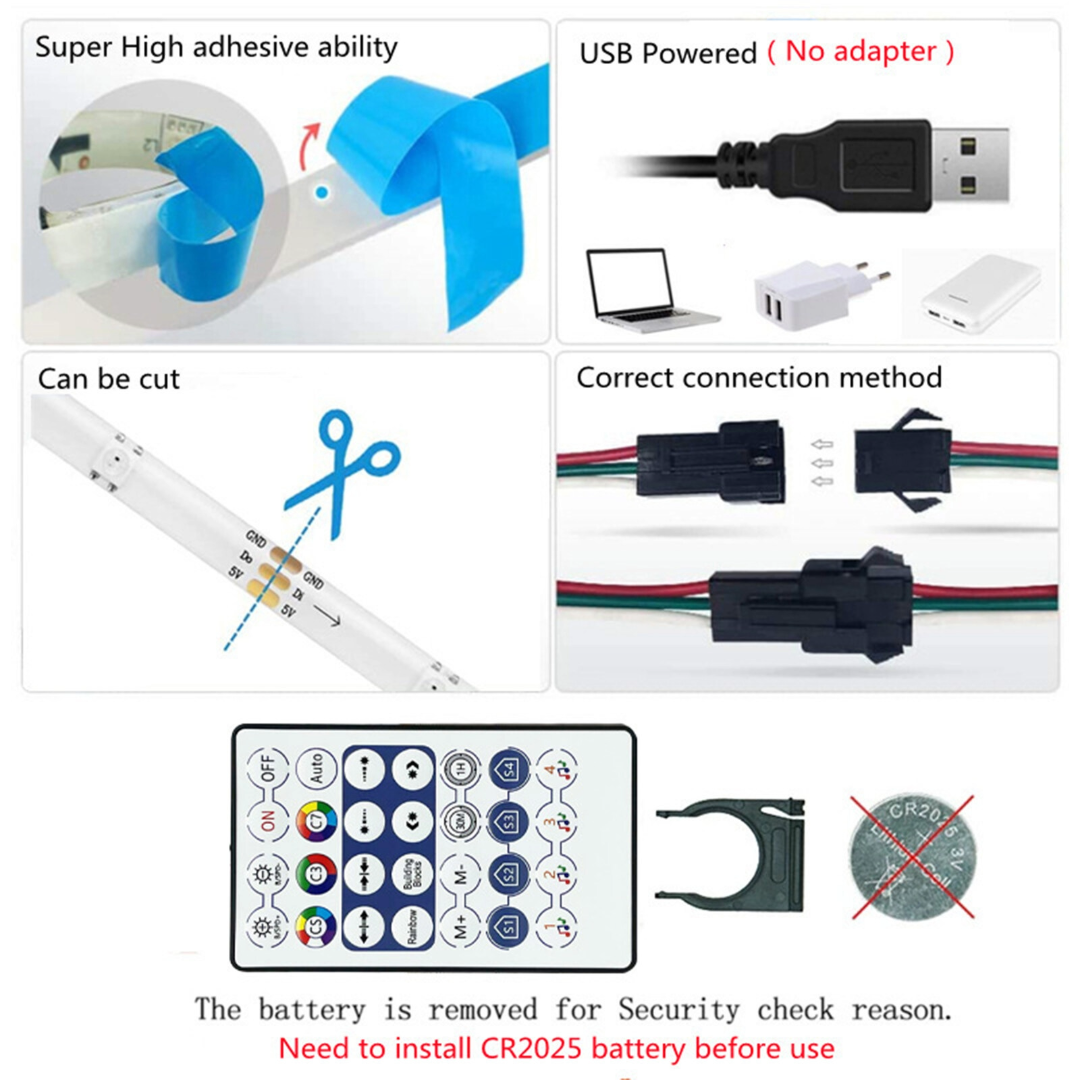 5m LED Strip Light 5050 RGB Bluetooth Control