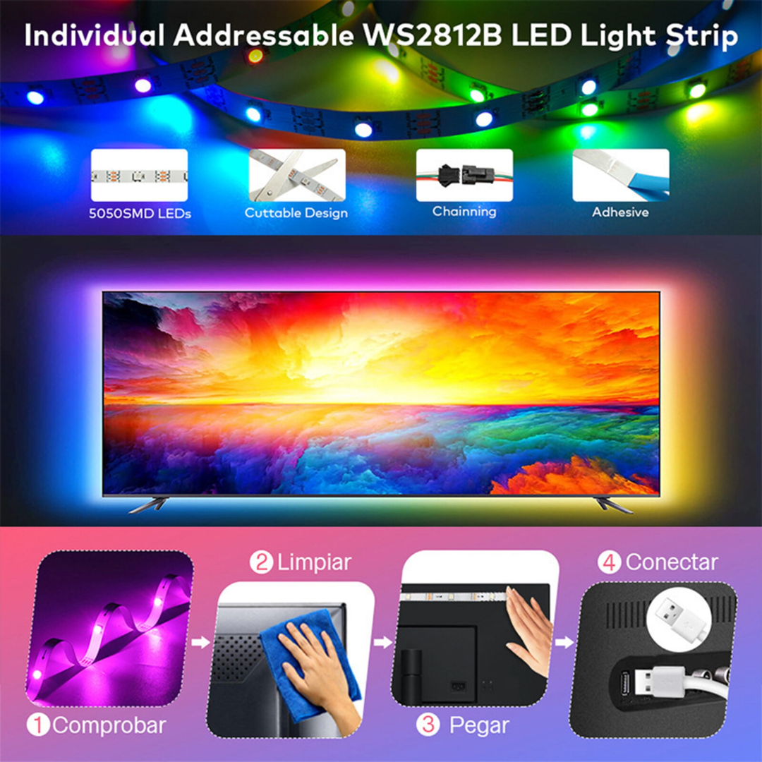 5m LED Strip Light 5050 RGB Bluetooth Control