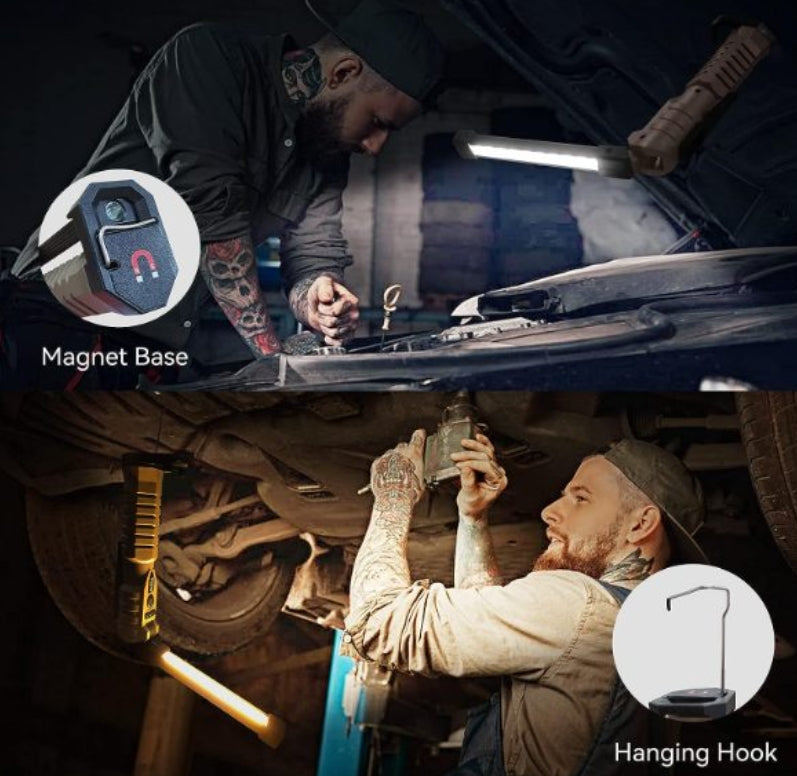 Rechargeable LED Work Light Automotive Foldable USB Portable Flashlight