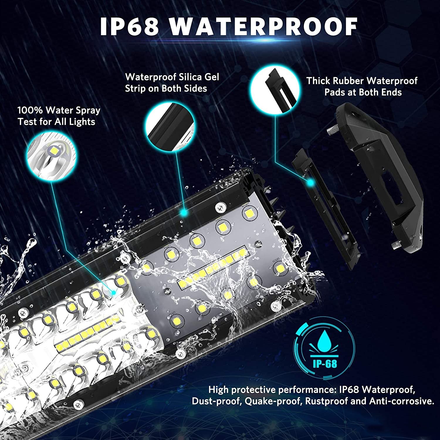 LED light with wiring harness