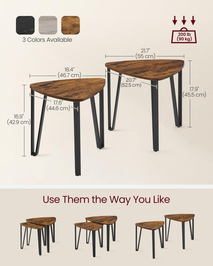 Vasagle Coffee Table Nesting Table Set - 2pc