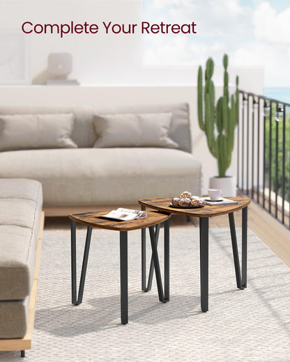 Vasagle Coffee Table Nesting Table Set - 2pc