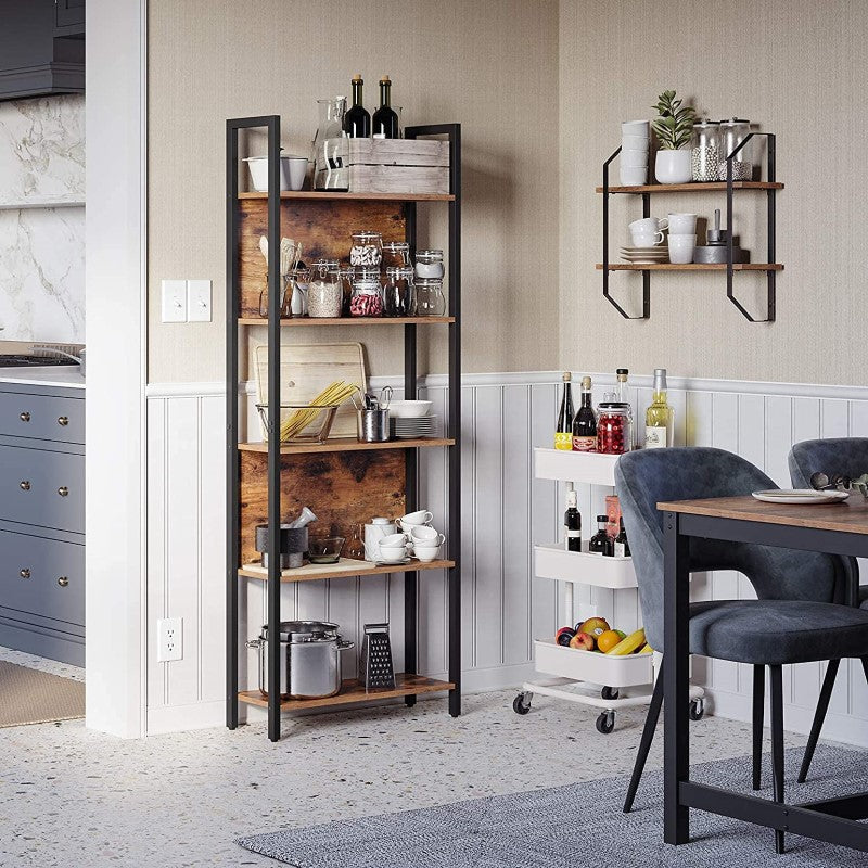 Bookshelf with back panel