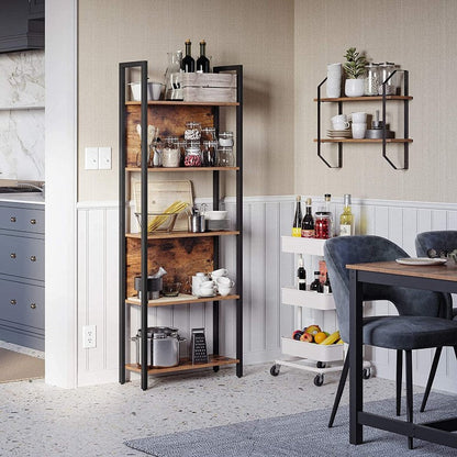 Bookshelf with back panel