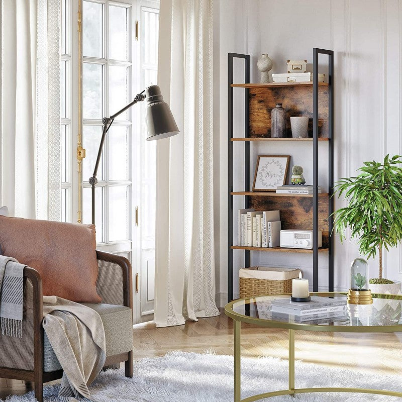 Rustic brown shelves