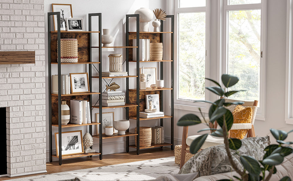 Steel frame bookcase