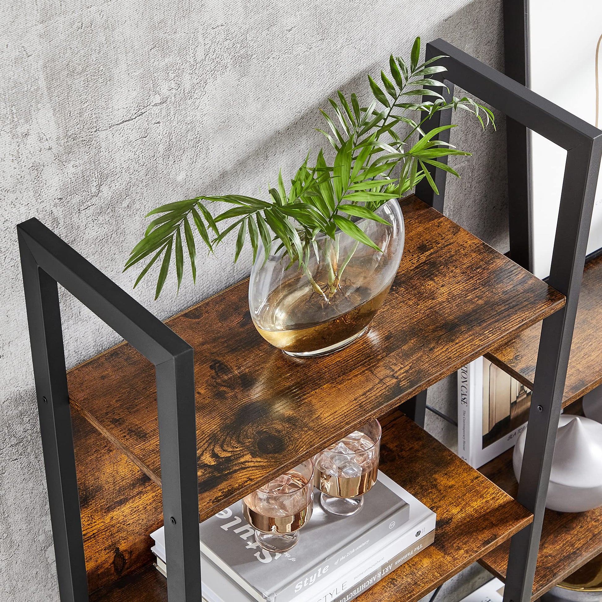 Stable industrial bookcase