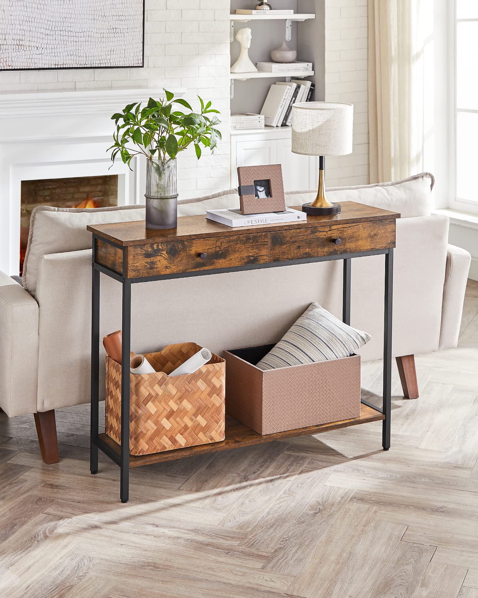 Console table side view