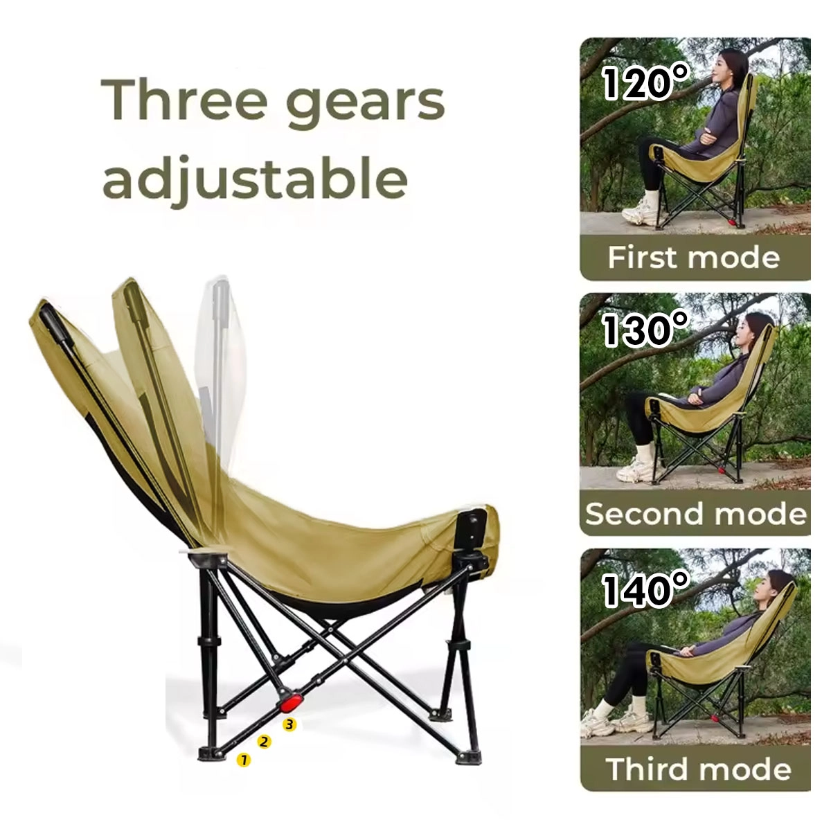 ECOTREK Three-Position Portable Folding Outdoor Chair