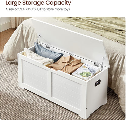 Storage Chest Bench, Storage Trunk with 2 Safety Hinges