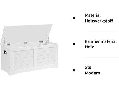 Storage Chest Bench, Storage Trunk with 2 Safety Hinges