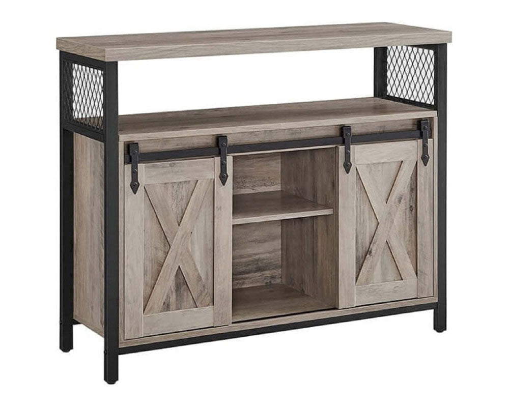 VASAGLE Kitchen Cabinet, 2 Sliding Doors, Storage