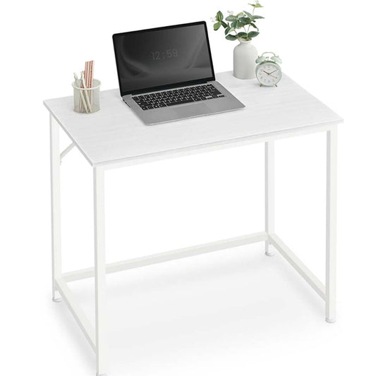 computer desk with maple white surface