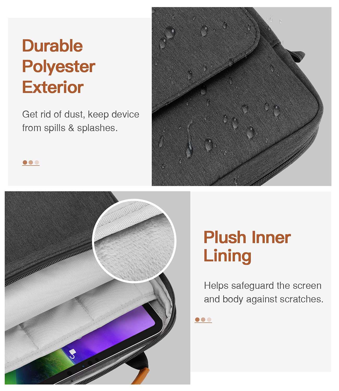 Laptop Sleeve 13 inch Black with Shoulder Straps