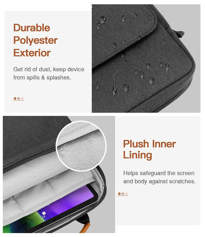 Laptop Sleeve 13 inch Black with Shoulder Straps