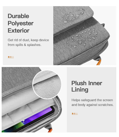 Laptop Sleeve 13 inch Grey with Shoulder Straps