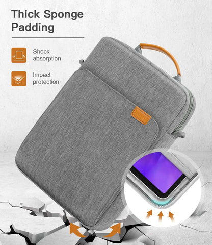 Laptop Sleeve 13 inch Grey with Shoulder Straps