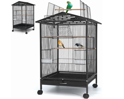 Large Bird Cage Parrot Cage with Stand Carrier