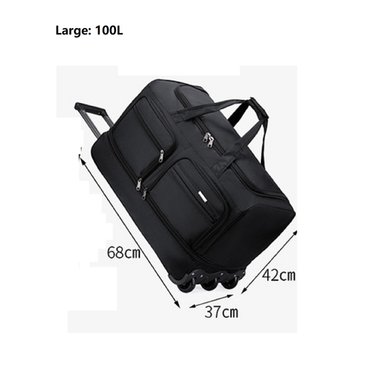 Ecotrek Rolling Duffle Bag with Wheels and Handle | Expandable Waterproof Trolley Travel Bag CP1228