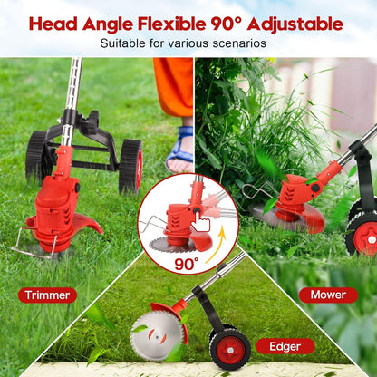 Lawn Mower Cordless Weed Cutter Garden Trimmer