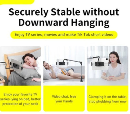 Long Arm Adjustable Lazy Phone Holder Clip Foldable Desk Tablet Mount Holder