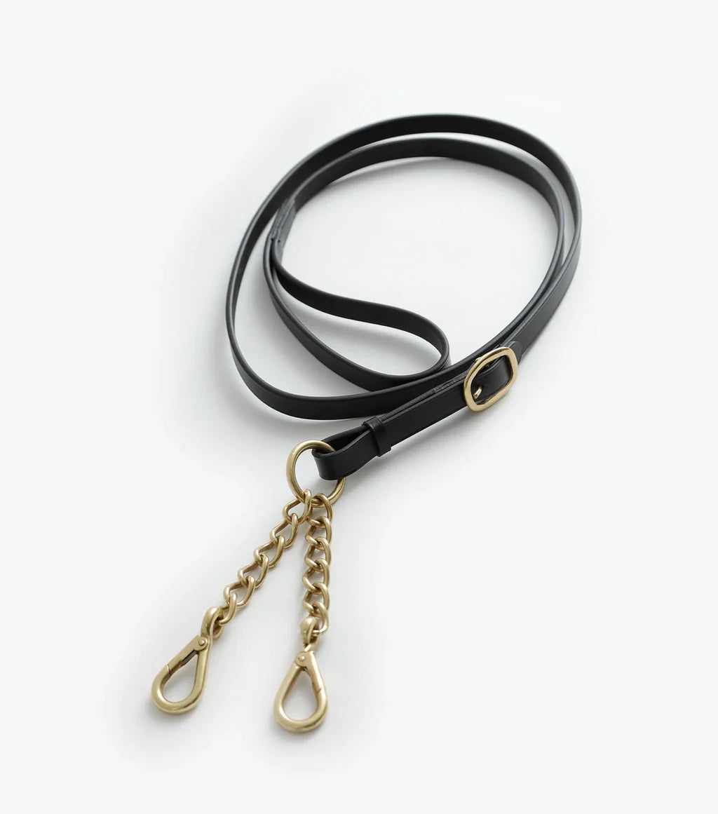 PE Leather Lead Rein with Chain Coupling