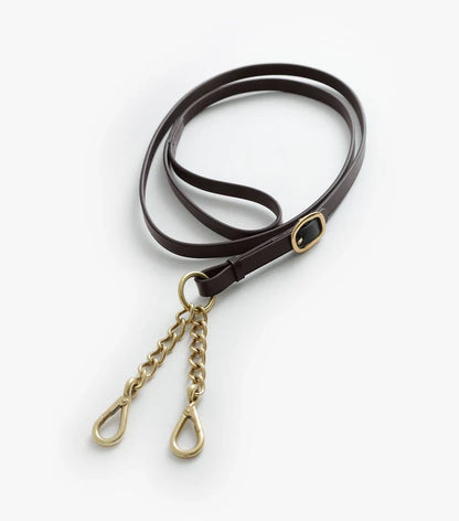 PE Leather Lead Rein with Chain Coupling