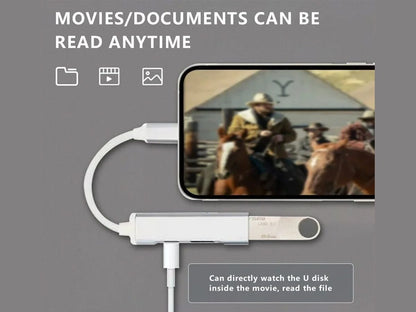 Lightning To USB 3 Port OTG adapter