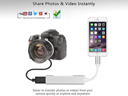 Lightning To USB 3 Port OTG adapter