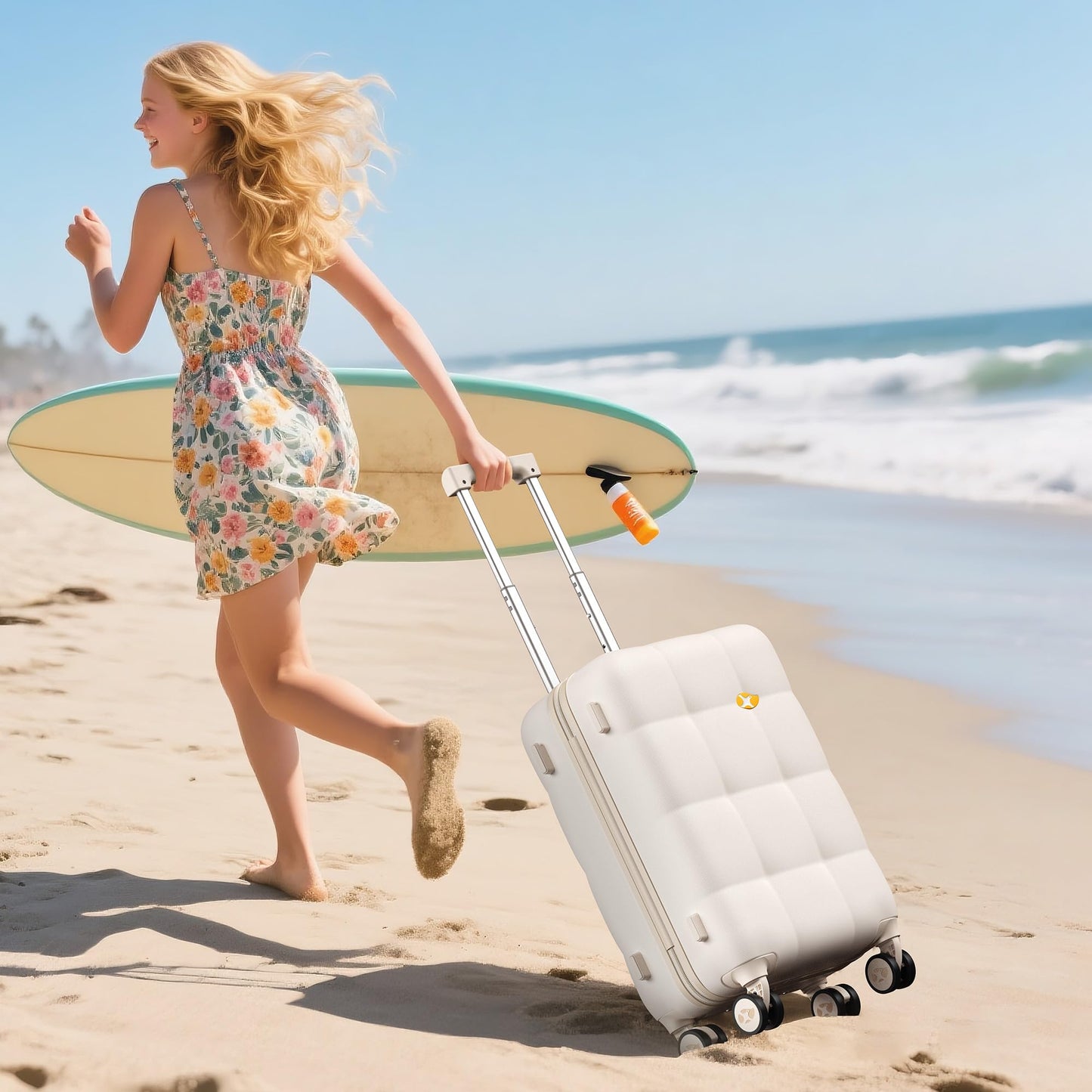 White Carry On Suitcase – Lightweight Hardside Cabin Luggage | CloudLite | 55cm
