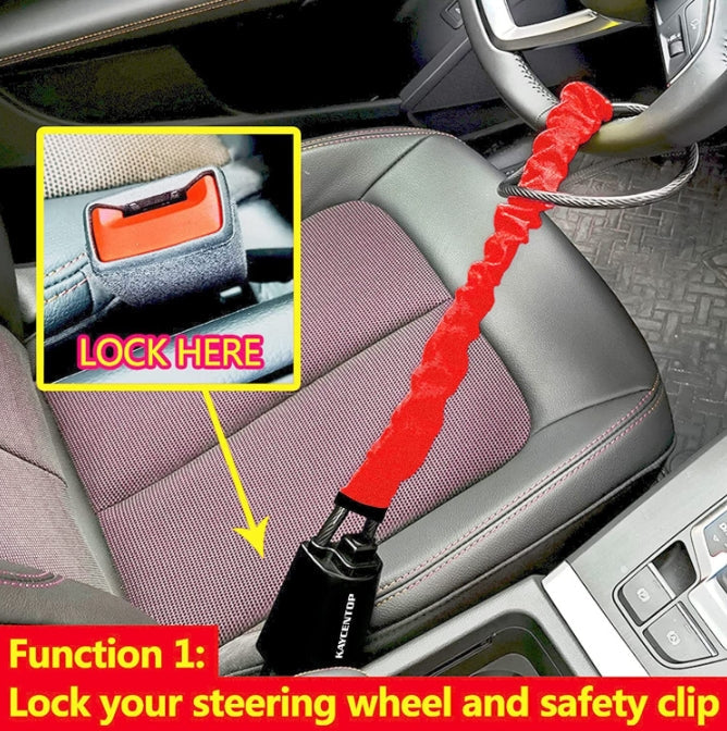 Steering Wheel Lock The Club Car Anti Theft Seat Belt