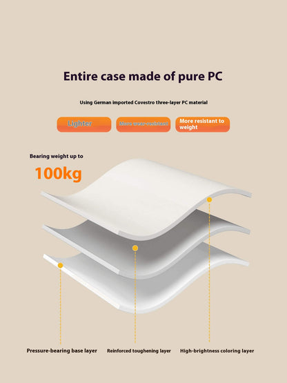 Carry On Luggage - Hard Shell Cabin Suitcase with Laptop Compartment | Lumo One Access | Cream Beige | 56 cm