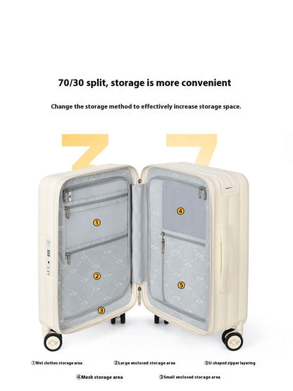 Black Carry On Luggage - Hard Shell Cabin Suitcase with USB Charging | Lumo One | 56 cm