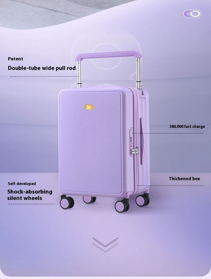Carry On Luggage - Hard Shell Hand Cabin Suitcase  | Lumo One | Lavender Purple | 56 cm