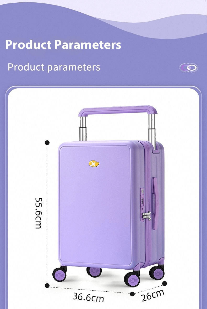 Carry On Luggage - Hard Shell Hand Cabin Suitcase  | Lumo One | Lavender Purple | 56 cm