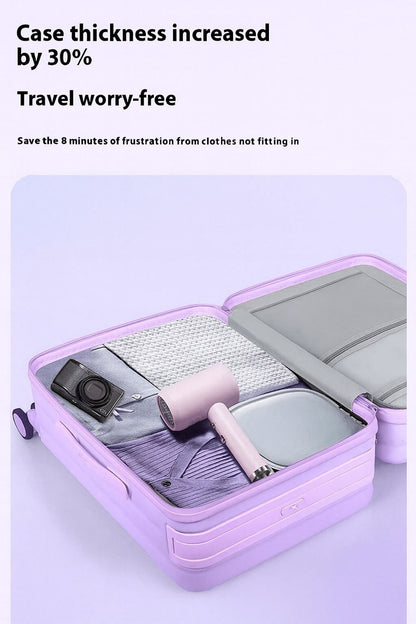 Carry On Luggage - Hard Shell Hand Cabin Suitcase  | Lumo One | Lavender Purple | 56 cm