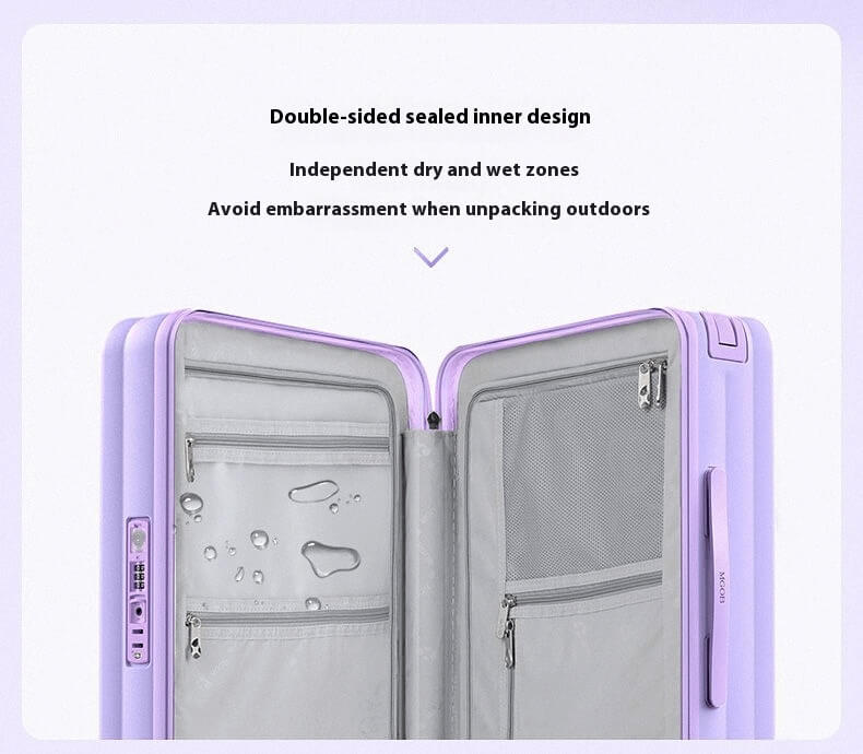 Carry On Luggage - Hard Shell Hand Cabin Suitcase  | Lumo One | Lavender Purple | 56 cm