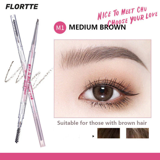 FLORTTE Nice To Meet Chu Slanted Eyebrow Pencil with Brush