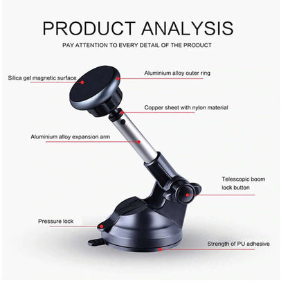 Car Phone Holder Long Arm Suction Cup Phone Holder For Car Dashboard Windshield Air Vent Hands Free Clip - The Shopsite