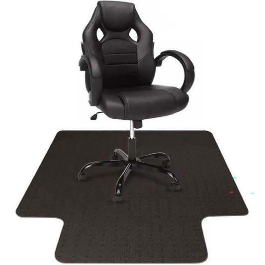 Office chair mat on hardwood floor