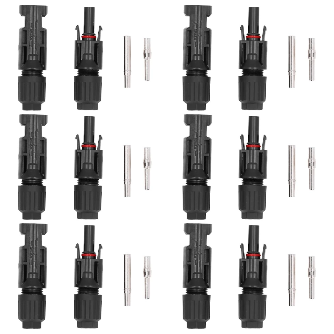 6 Pair MC4 Solar Panel Connectors Male Female