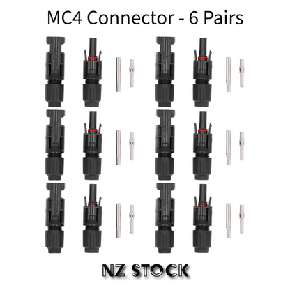 6 Pair MC4 Solar Panel Connectors Male Female