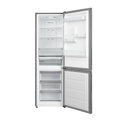 Midea 321L Bottom Mount Fridge Freezer Stainless Steel