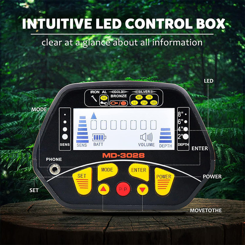 metal detector backlit LCD screen