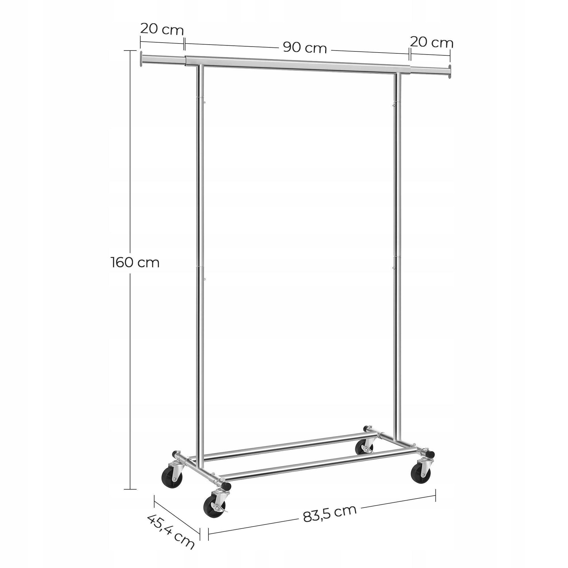 clothes rack with brakes