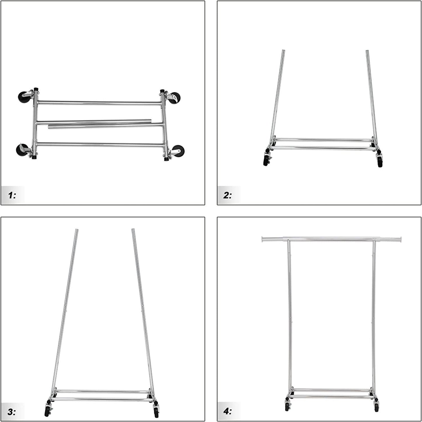 industrial wheels garment rack
